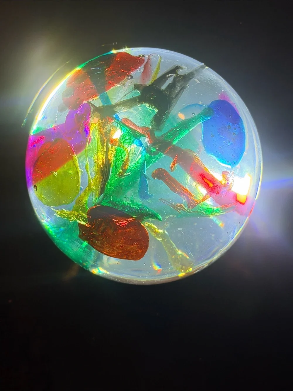Colorful Hand-made resin Art Sphere - Multicolor